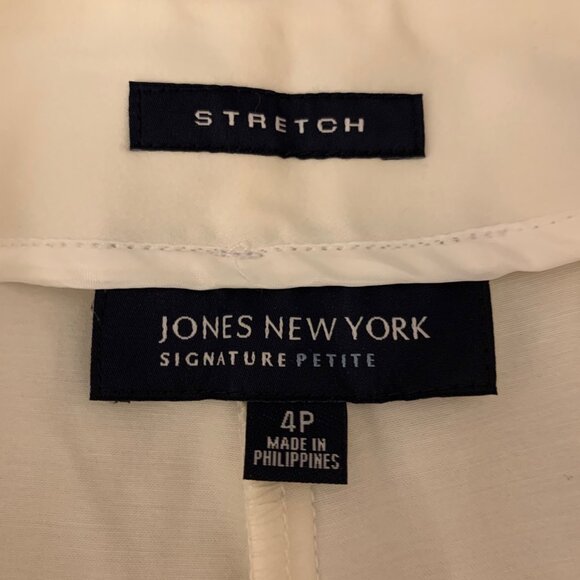 NWT Jones New York Cream Ankle Length Stretch Pant - Picture 3 of 5